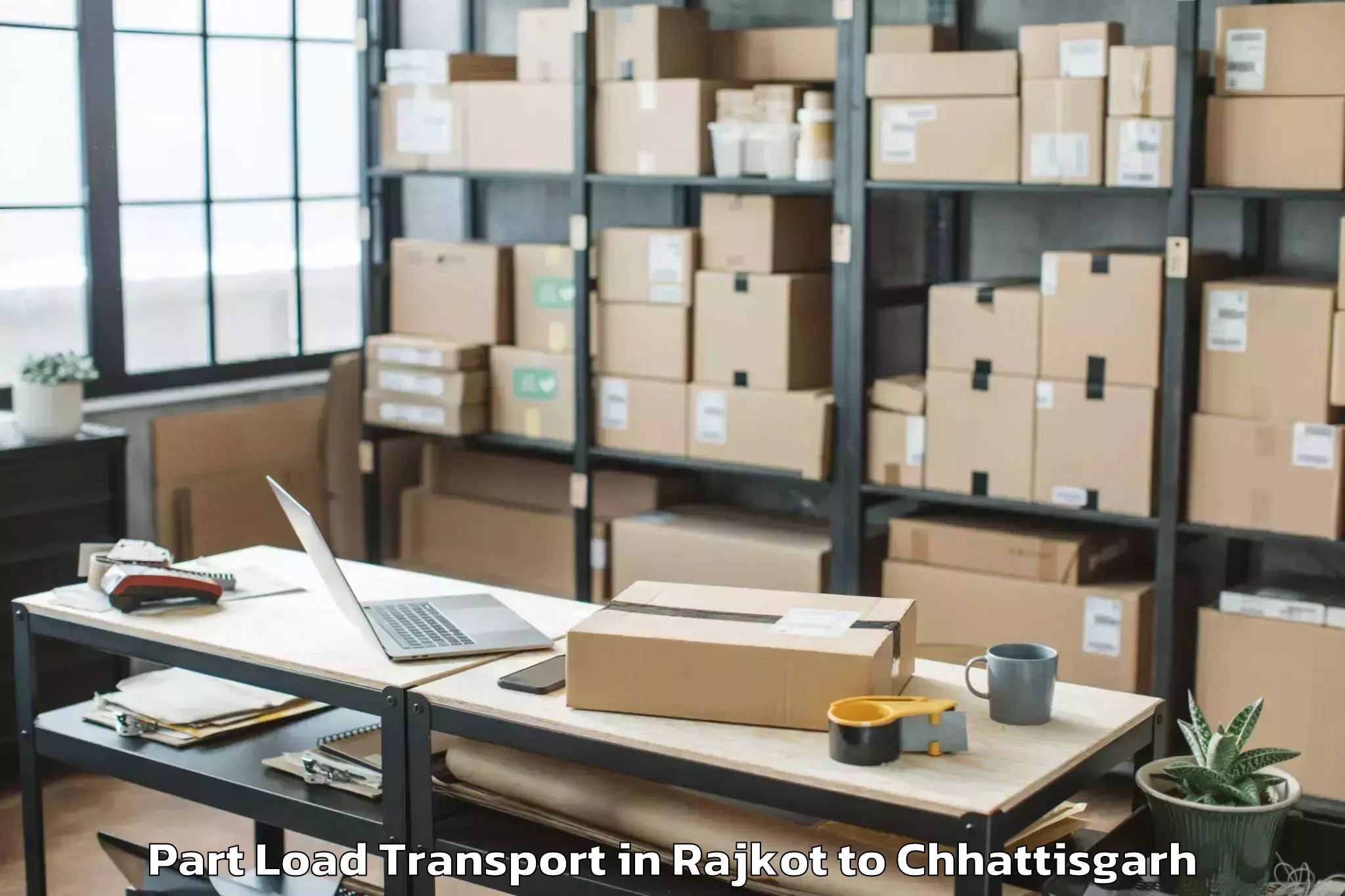 Book Rajkot to Chakarbhatha Part Load Transport